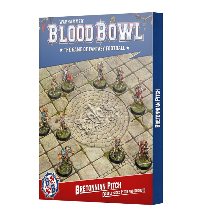 Preview: Warhammer - Blood Bowl: Bretonnian Pitch: Double-Sided Pitch and Dugouts