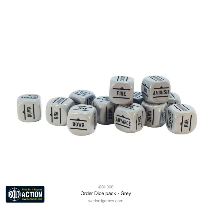 Bolt Action – Orders Dice – Grau