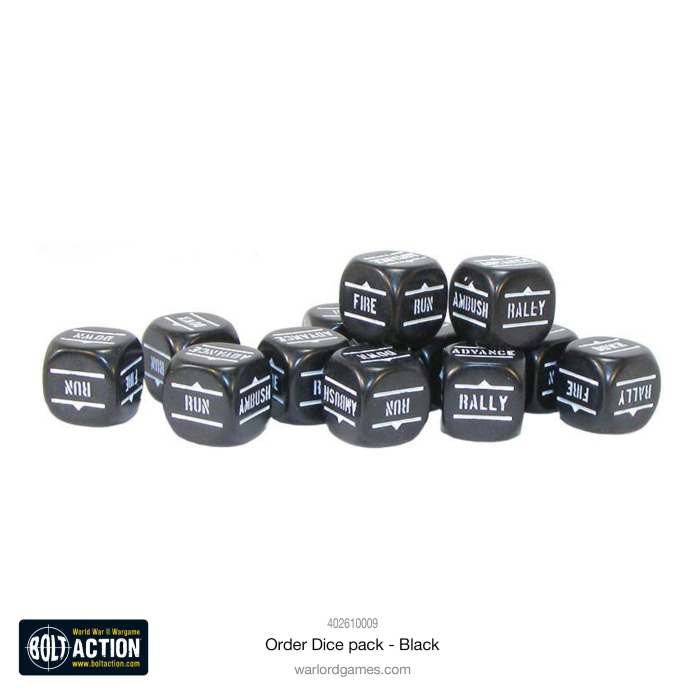 Bolt Action – Orders Dice – Schwarz