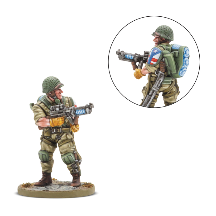 Konflikt ’47 – Regelbuch mit US-Miniatur