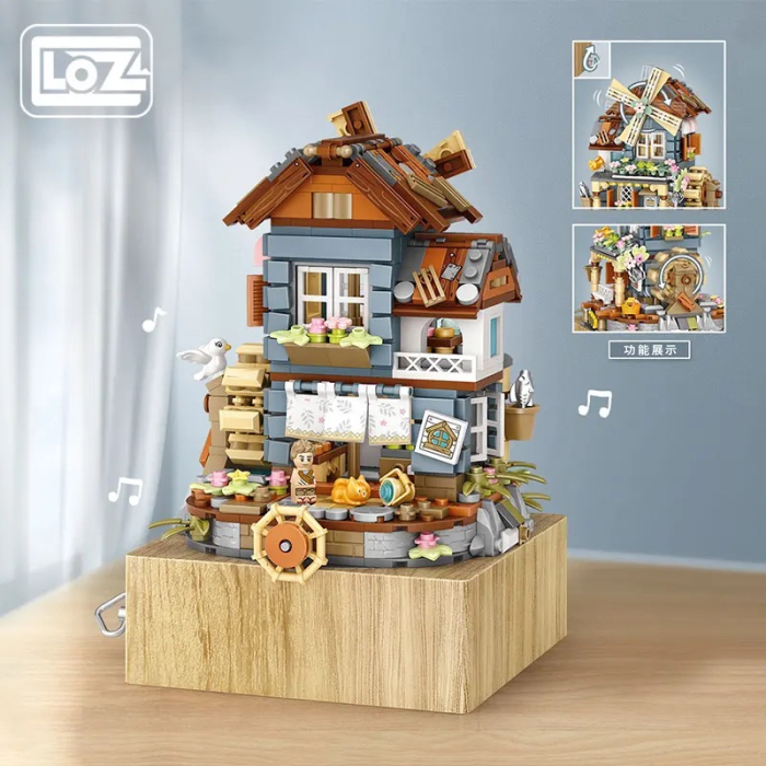 LOZ®1239 - Spieluhr mit Windmühle
