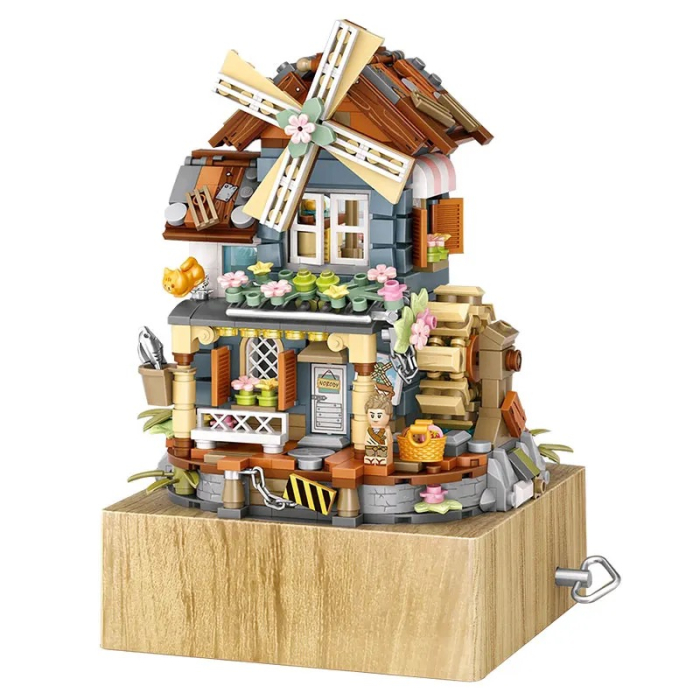 LOZ®1239 - Spieluhr mit Windmühle
