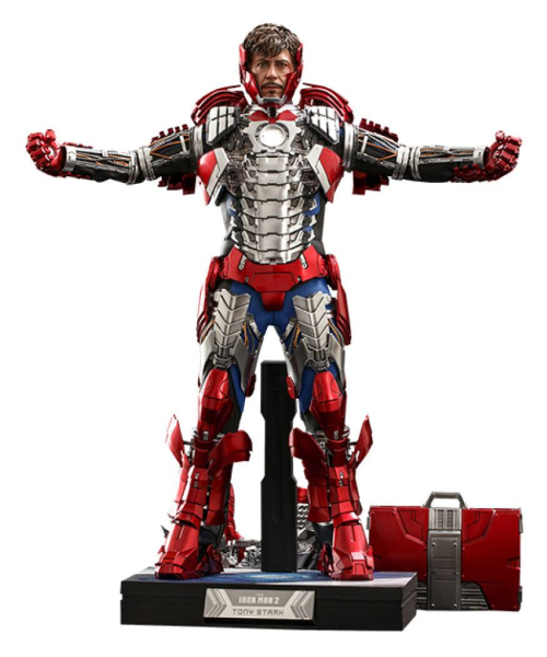 Hot Toys Iron Man 2 Movie Masterpiece Actionfigur 1/6 Tony Stark (Mark V Suit Up Version)