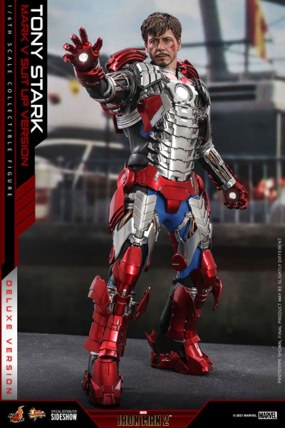 Hot Toys Iron Man 2 Movie Masterpiece Actionfigur 1/6 Tony Stark (Mark V Suit Up Version)