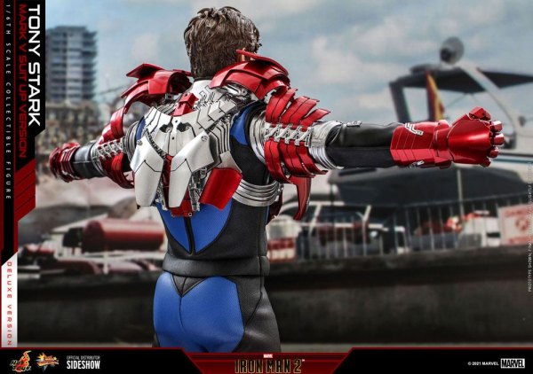 Hot Toys Iron Man 2 Movie Masterpiece Actionfigur 1/6 Tony Stark (Mark V Suit Up Version)