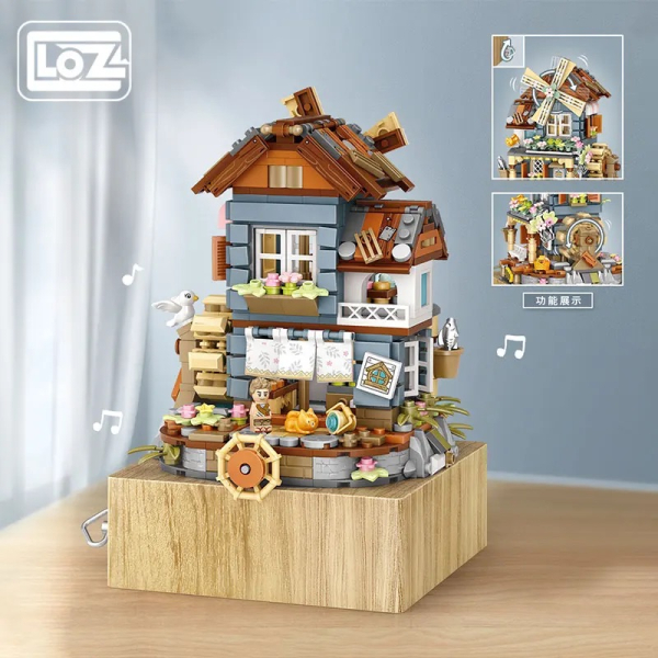 LOZ®1239 - Spieluhr mit Windmühle