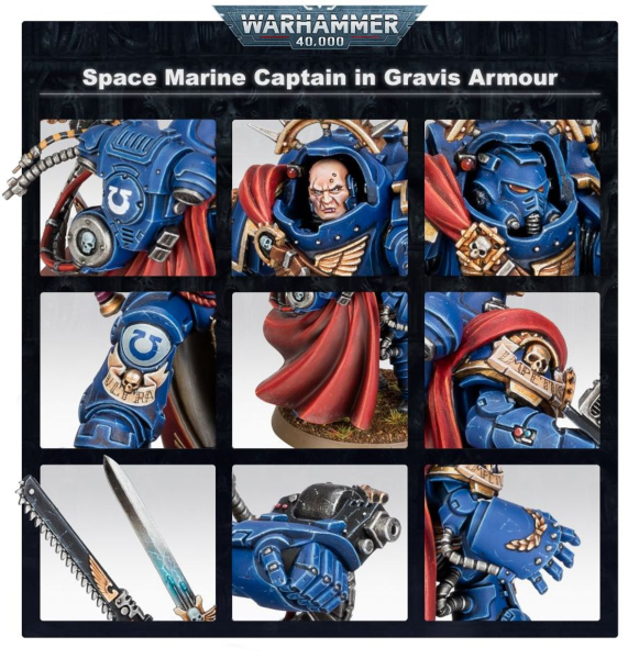 Warhammer®-40.000 - Space Marines: Captain in Gravis Armour
