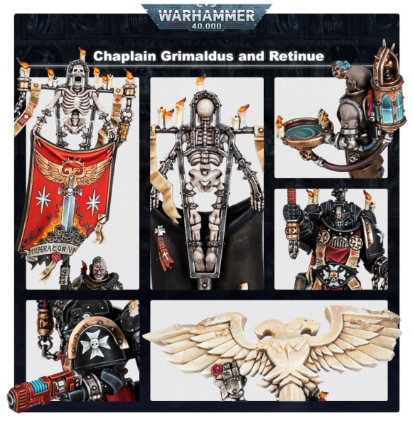 Warhammer®-40.000 - Black Templars: Chaplain Grimaldus & Retinue