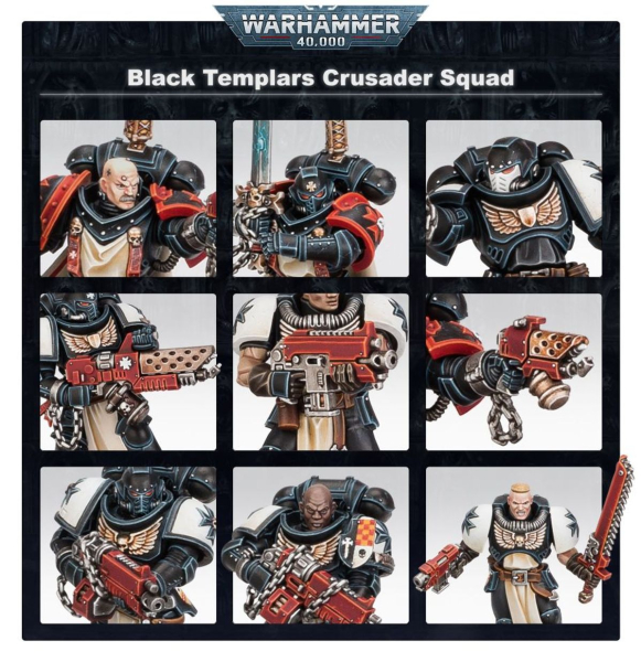 Warhammer®40.000- BLACK TEMPLARS: Primaris Crusader Squad